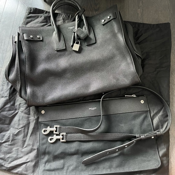 Saint Laurent Black Sac de Jour L Grained Leather - Picture 2 of 10